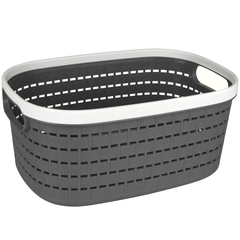 LIVIVO Plastic Decorative Basket, 15cm H x 37cm W x 25.5cm D