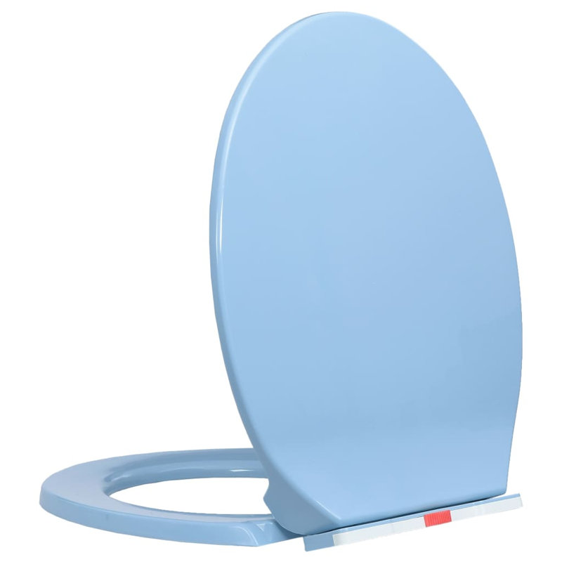 Crete Soft-Close Elongated Standard Toilet Seat, Blue
