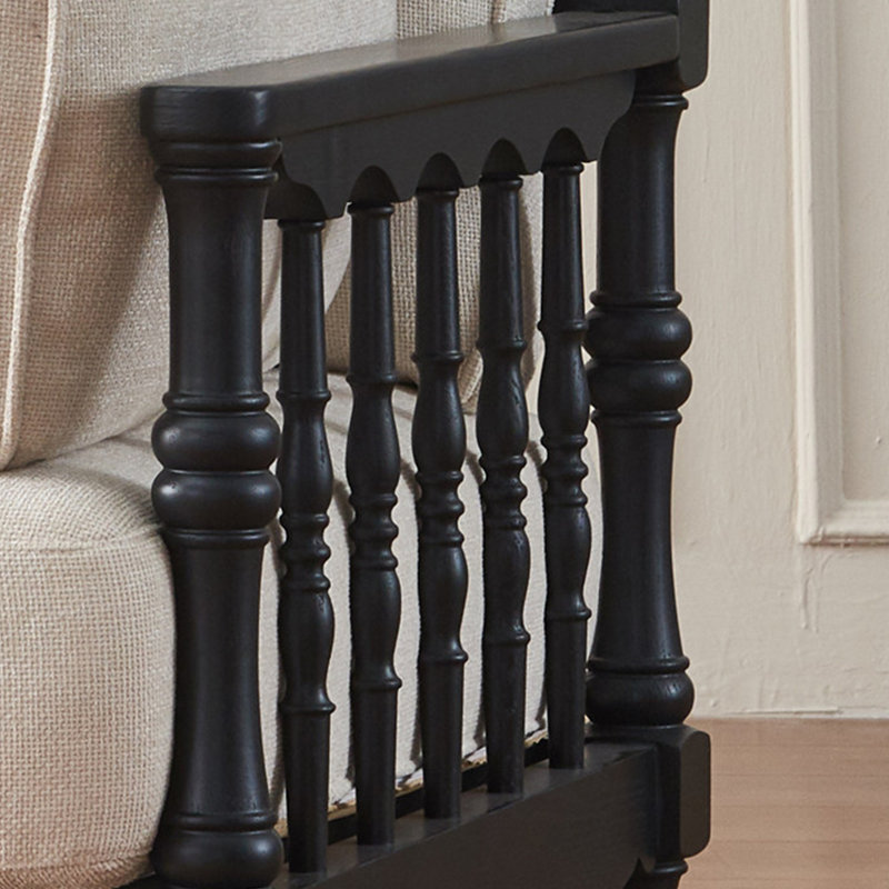 Canapé en tissu luxueux de style français., L 84,2 po