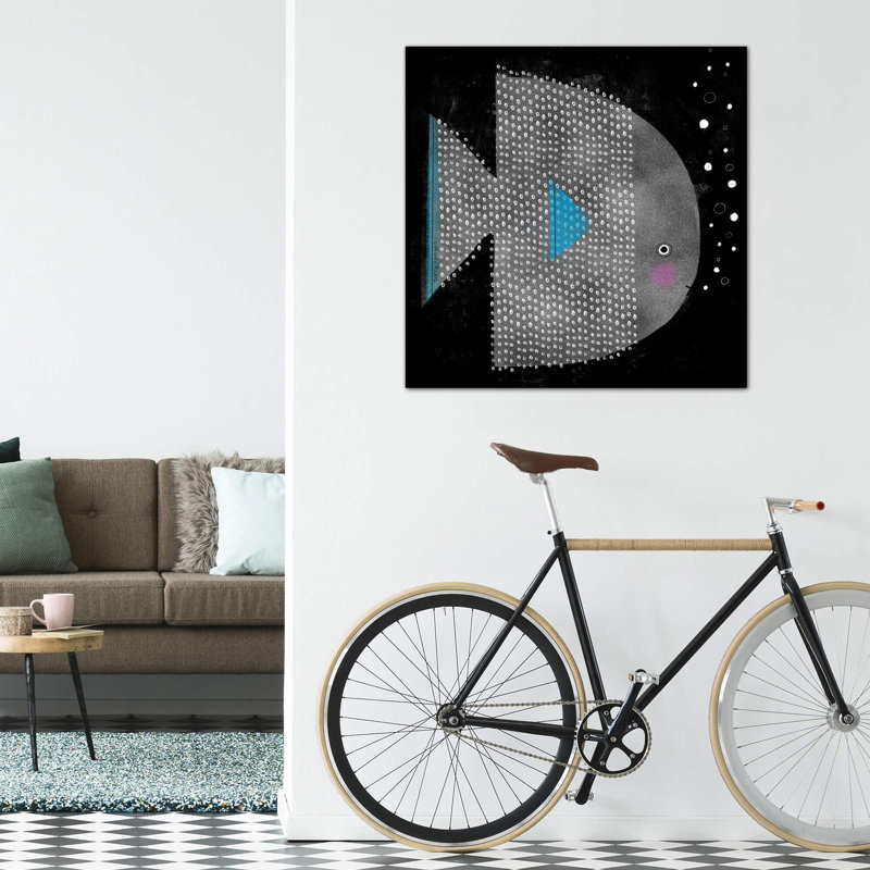 " Spotted Fish " by Terry Runyan, Wrapped Canvas, No Mat, 18" H x 18" W x 1.5" D
