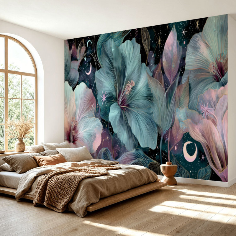 Papier peint adhésif auto-adhésif moderne pour la chambre à coucher L 69 po x l 96 po Peel and Stick