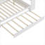 Lit de jour plateforme double en bois avec rangement gigogne et bureau pleine grandeur