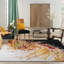  Tapis abstrait multicolore touffeté à la main Abstract-622815238
