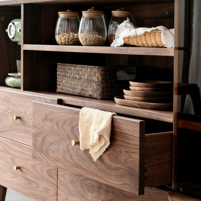 Buffet simple avec rangement moderne, H 33,86 po x l 55,12 po x P 17,72 po