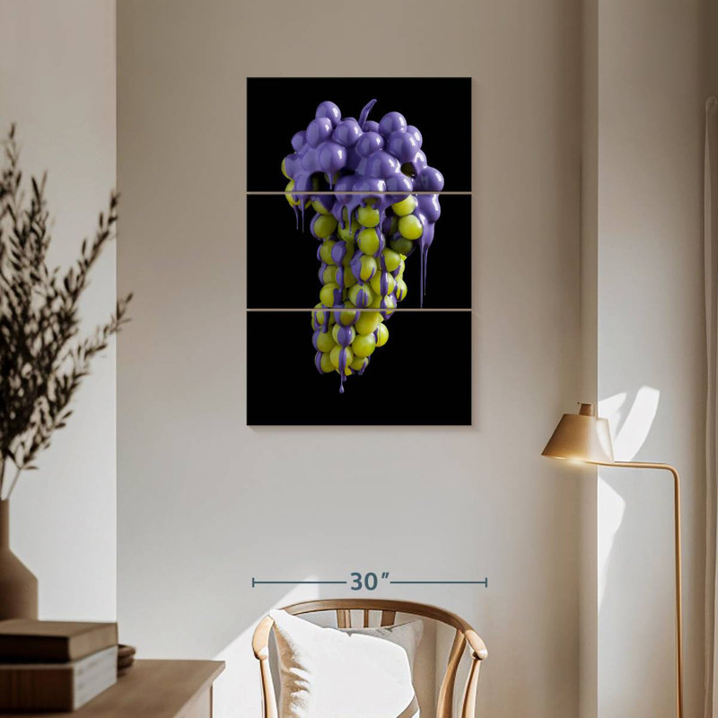 Yarlin raisins dégoulinant de mauve, H 57 po x l 36 po
