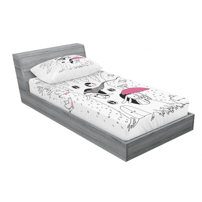 Microfiber Sheet Set, Twin Sheet Set with Fitted Sheet