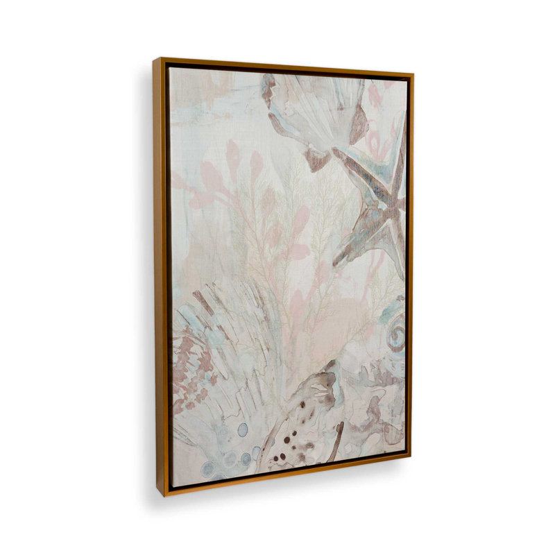 «Rose Water Reverie II» par June Erica Vess, reproduction d'art, H 40 po x l 30 po, Doré