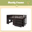 Lit mezzanine simple avec armoire et tablette