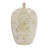 20" Cream Geometric Ceramic Bud Table Vase