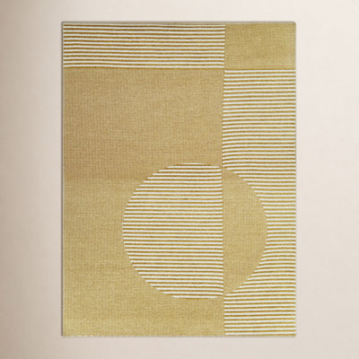 Corson Yellow Cream Geometric Rug
