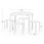 Nordic Toddler and Kids 5 Piece Round Table and Stool Set-610226596