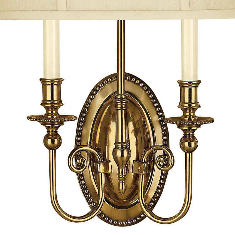 Cambridge 2-Light Candle Wall Sconce, Burnished Brass