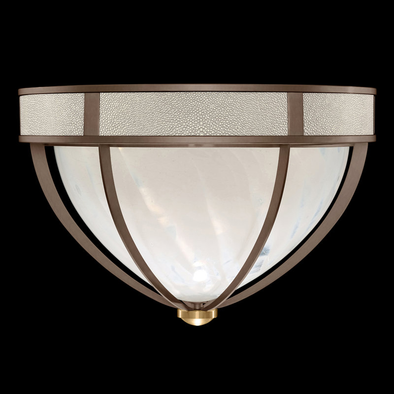 Mirage Glass Flush Mount, Coco, Standard Bronze/Brass