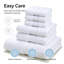 Ensemble de serviettes de bain 100% coton peigné 6 pièces Serviettes de bain ultra douces et très absorbantes-530494560