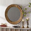 Miroir mural rond de 31,3 pouces avec cadre en fer et dos en panneau de fibres à densité moyenne