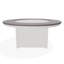 54" Round Rustic Polymer Fire Table with Propane Shelf-1243418480