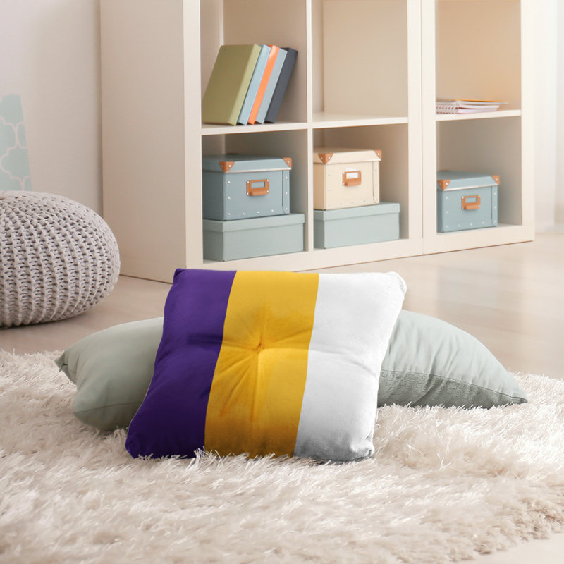  Coussin de sol touffeté, 30 po x 30 po, Doré