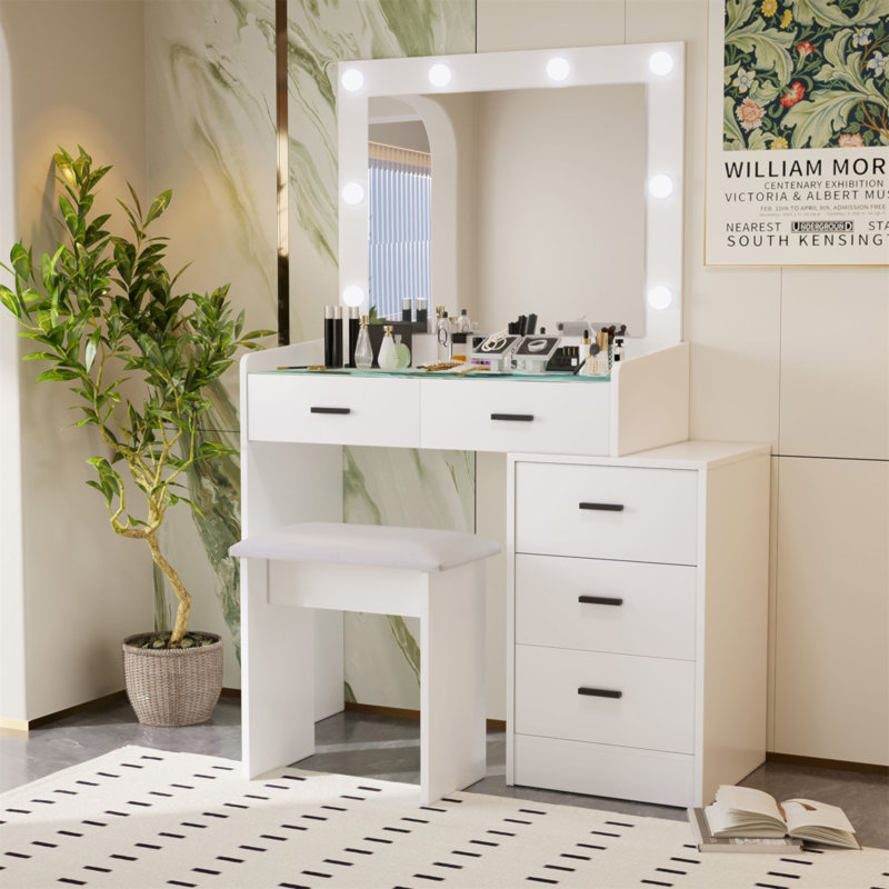 Adjustable Dressing Table With 4 Drawers