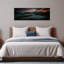 «Dramatic Lake Mountain Sunset», art dramatique serein et paisible paysage de montagne-917974212