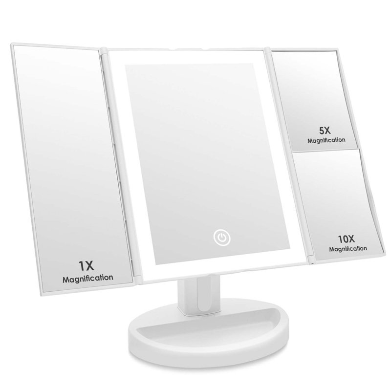 Demetrias Rectangle Floor Mirror, White