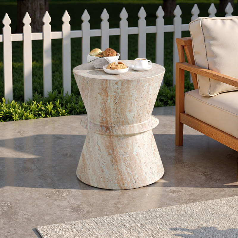 Outdoor/Indoor Lightweight Concrete Side Table