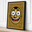 Grinning Face Retro - Wrapped Canvas-1367180162-1367180163