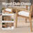 Acacia Wood Outdoor Dining Armchair With Cushion(Set Of 2)-828803498