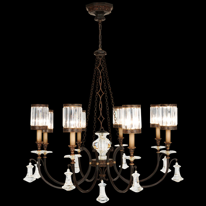 Lustre rond 43 po Eaton Place, Fer rustique