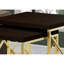 2 tables gigognes, décorations en métal avec surface en stratifié brun, tables de décoration de salon moderne, cadre, stratifié, design élégant pour et