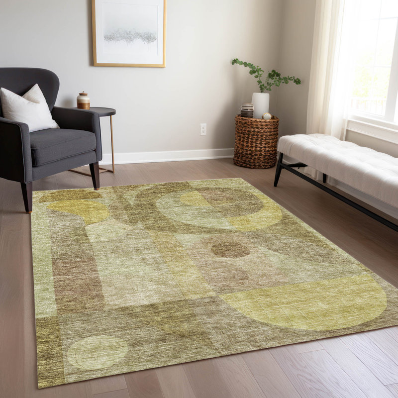 Red Synthetic Flat Woven Washable Rectangular Rug 3' x 5'