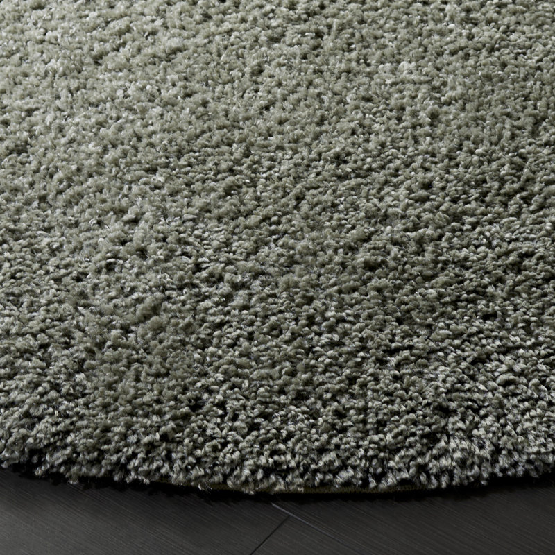 Tapis de couleur unie à poils longs Atlantis 100 Performance, Rond 6 pi 7 po x 6 pi 7 po