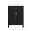 Meuble-lavabo 24 po avec lavabo, petite armoire avec 2 portes à fermeture en douceur, meuble-lavabo simple avec rangement