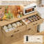 Garde-manger 71 po avec station de charge, lumière DEL, tablette à micro-ondes et crochets attachés-1431760788