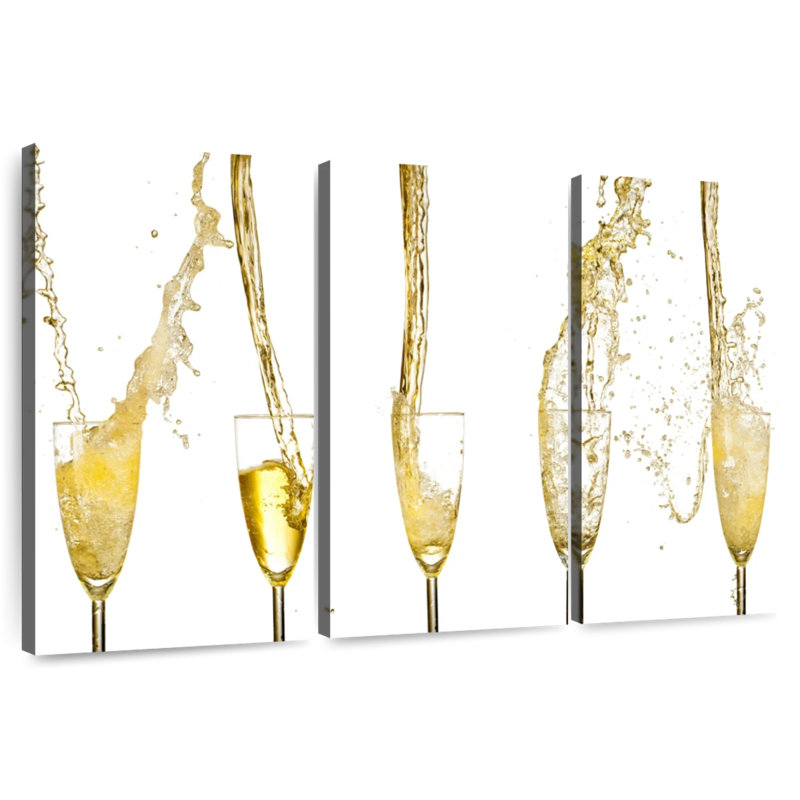 Yarlin Champagne Streams, 28" H x 45" W