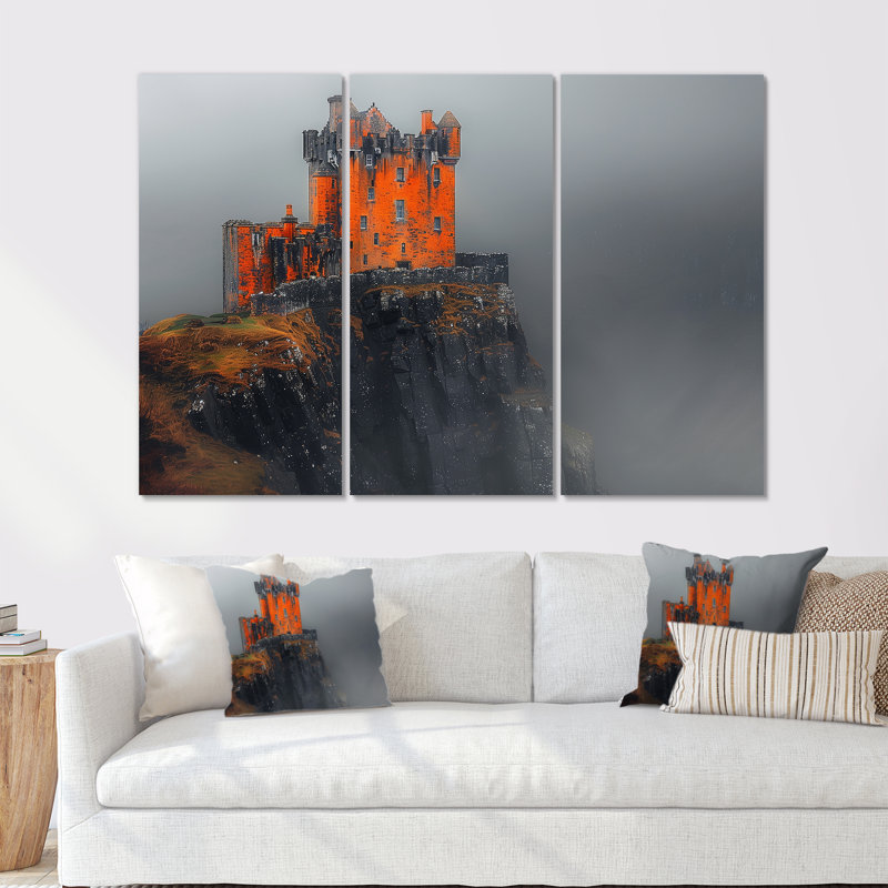 Clearwater - ensemble d'impressions murales châteaux, H 28 po x l 36 po, Toile tendue