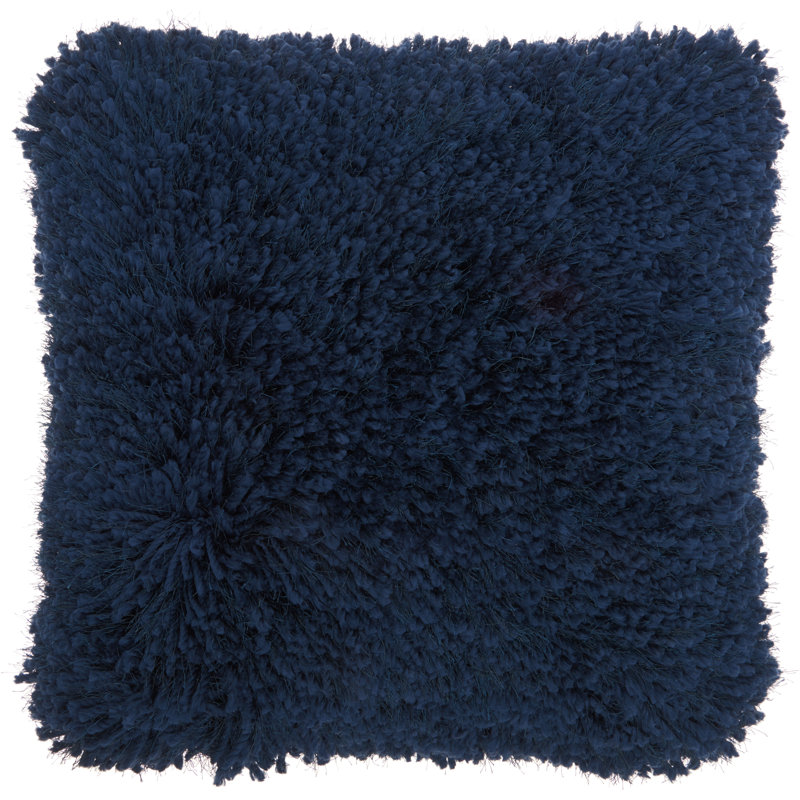 Housse de coussin carré et insert, 20 po X 20 po, Bleu marine, Carré