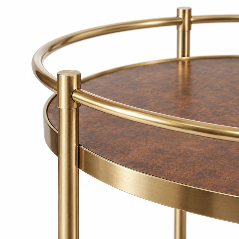 Wood and Metal Bar Cart