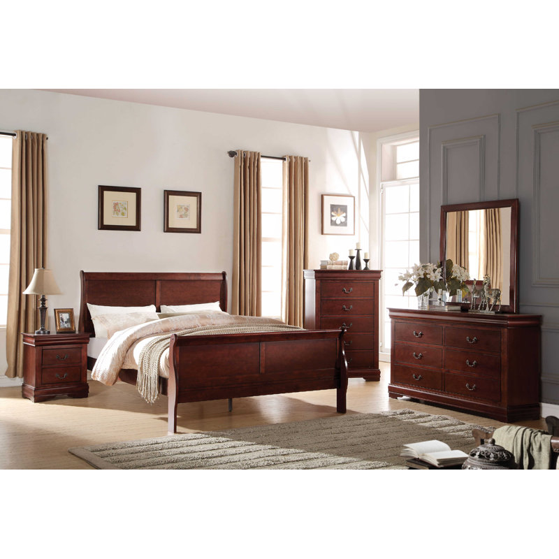 Engstrom 57'' W 6 - Drawer Dresser, Cherry