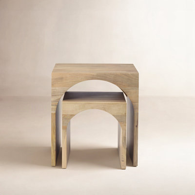 Coletta Solid Mango Wood Nesting Tables