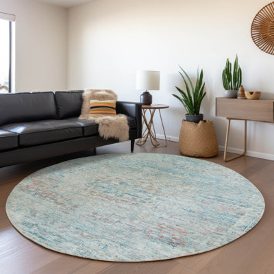 Tapis intérieur / extérieur bleu Rosantha