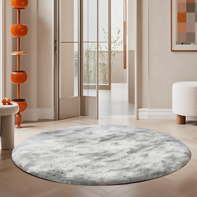 Plush Round Area Rug, Soft Fuzzy Shag Rug for Bedroom Living Room Balcony, Fluffy Carpet for Home Decor, Non-Slip Cozy Decorative Rug.