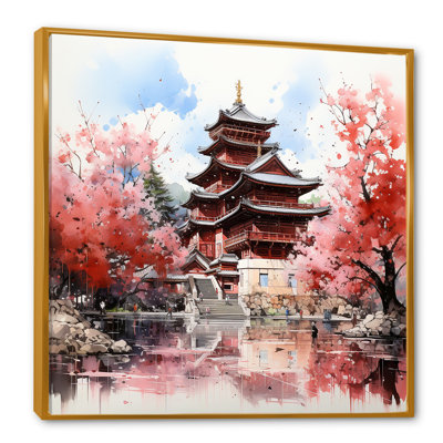 Springtime China Serenity At The Temple II - China Art Wall Art