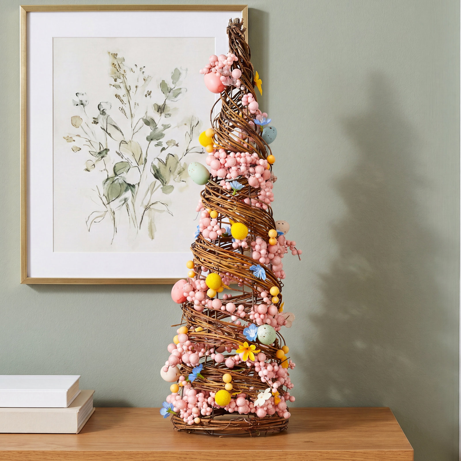 Easter Egg Twig Tabletop Tree, 21" H x 6" W x 6" D