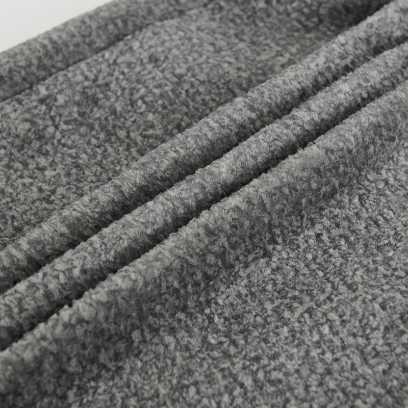 Canapé modulaire rembourré 2 pièces avec repose-pieds Wabi-Sabi, Mélange de polyester gris