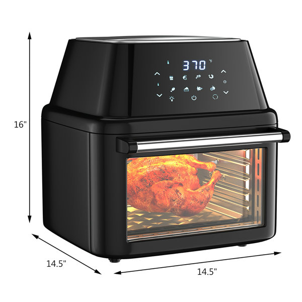 𝓞𝓘𝓜𝓘𝓢 Air Fryer Toaster Ovens, 17QT Small Toaster Ovens Countertop 16L  4 Slice Toaster Convection Oven Air with Rotisserie