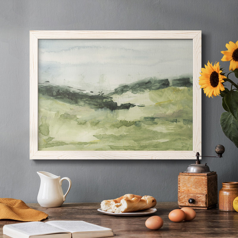 Hill Scramble II, peinture sur toile encadrée, H 28 po x l 42 po x P 1,5 po, Blanc