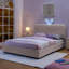 Lit pleine grandeur pour enfant avec tête de lit surdimensionnée, lumière DEL et 4 tiroirs de rangement, tissu bouclé-2045526949