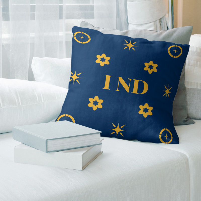 Coussin Indianapolis, Indianapolis doré / bleu marine