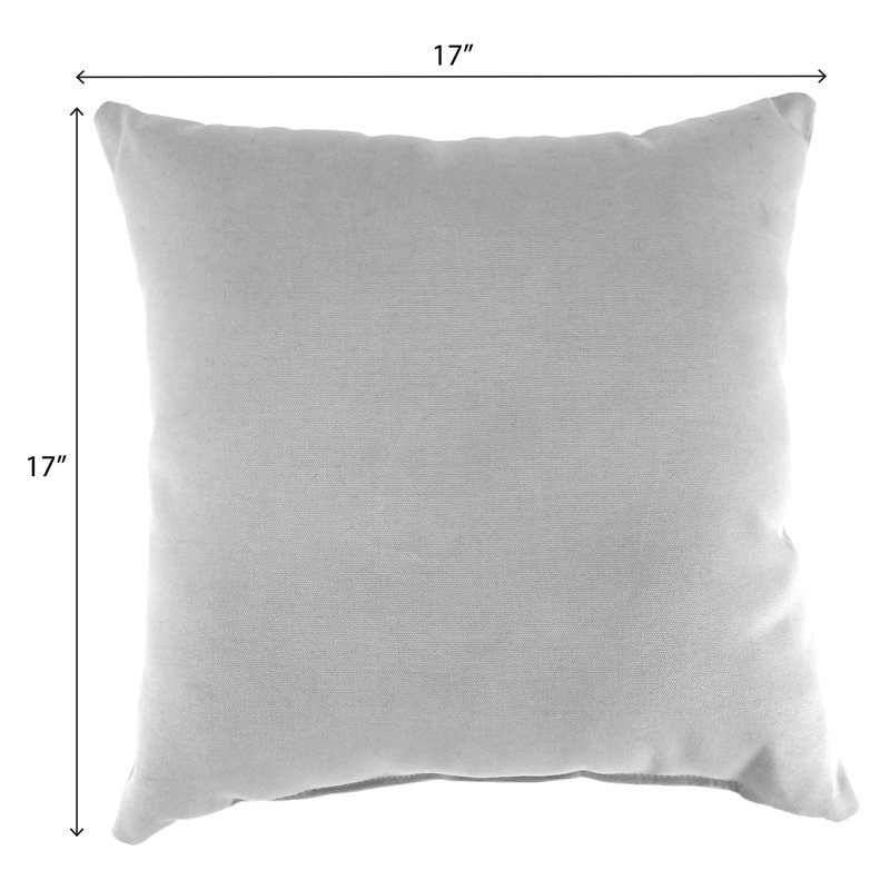 17" x 17" Quasi Tuscan Blue Solid and Medallion Reversible Outdoor Throw Pillow (Set of 2), Blue