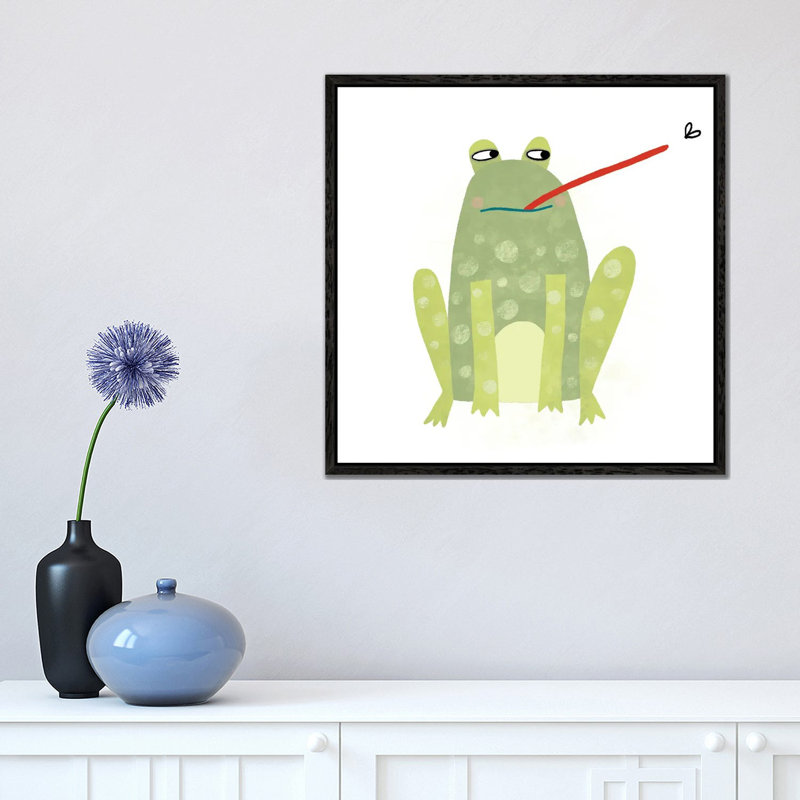 Frog by Nic Squirrell - Gallery-Wrapped Canvas Giclée on Canvas, Black Framed, 45.72 cm H x 45.72 cm W